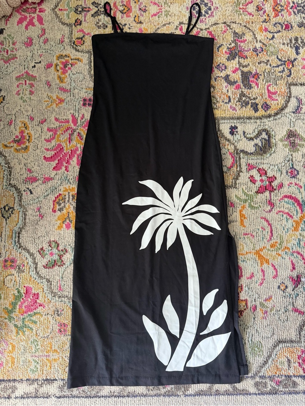 NWOT LOFT Beach Palm Strapless Maxi Dress